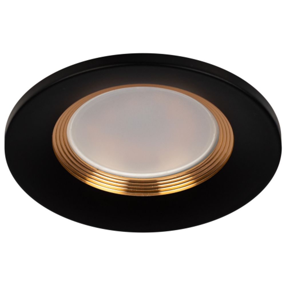 Светильник встраиваемый алюминиевый ЭРА KL107 BK/GD под лампу MR16 GU5.3 черный/золото | Алюминиевые встраиваемые светильники