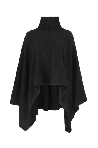 Пончо серый меланж