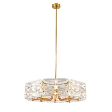 Люстра на штанге 8*E14 V000499 12046/8P Brass бронза Zaffiro Indigo