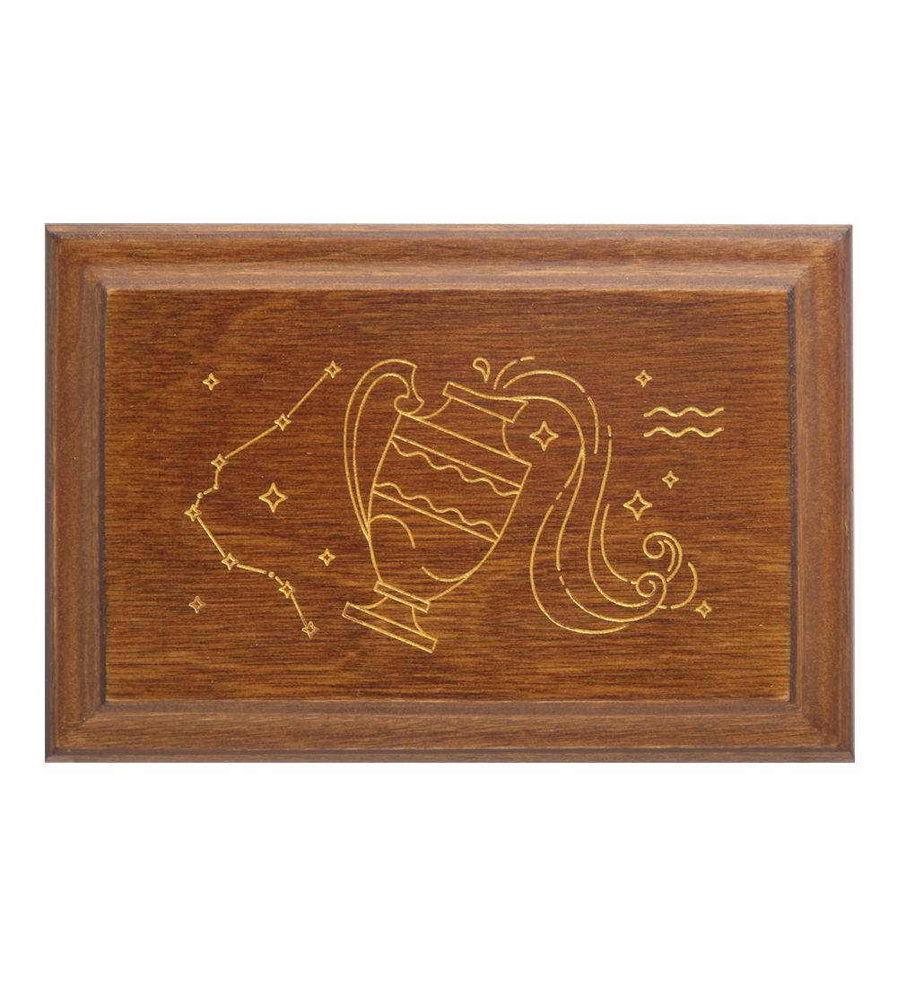 GAEM Art JW-12/09 Шкатулка деревянная «Знак Зодиака - Водолей»