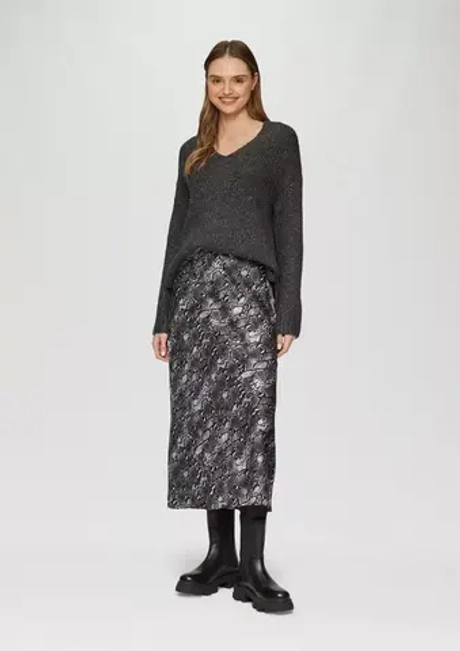 Расклешенная атласная юбка s.Oliver на резинке