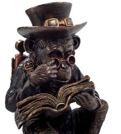Veronese WS-193 Статуэтка в стиле Стимпанк «Обезьяна с книгой»