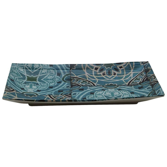 Блюдо 24,8*15,2*2,9 см прямоуг. Damask Blue пластик меламин P.L. Proff Cuisine