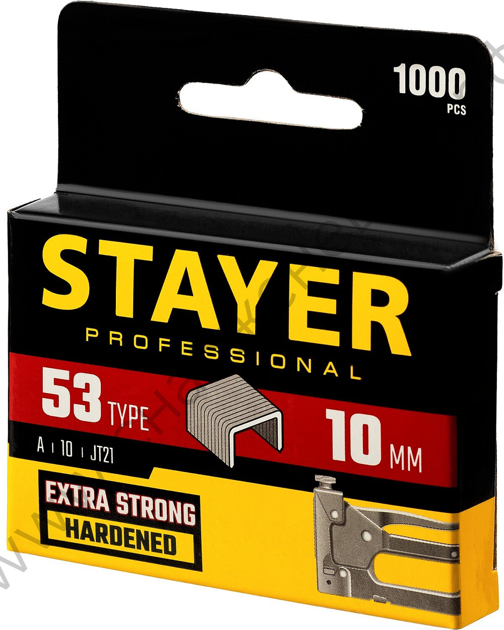 STAYER тип 53 (A/10/JT21) 10 мм, 1000 шт, калибр 23GA, скобы для степлера (3159-10)