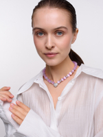 Колье "Summer heart" violet Silver