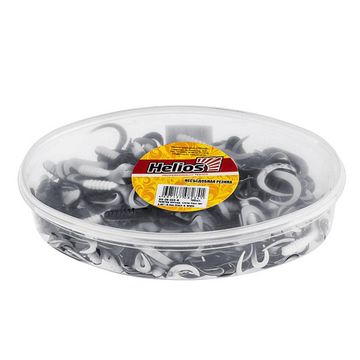 Твистер несъедоб. Helios Credo Four tail 3,35"/8,5 см Black & White 100шт. (HS-20-023-N)