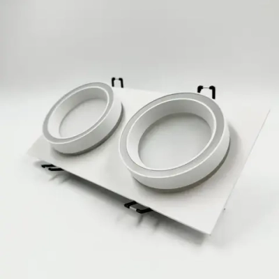 Светильник спот потолочный встраиваемый GX5.3 двойной, точечный белый светодиодный