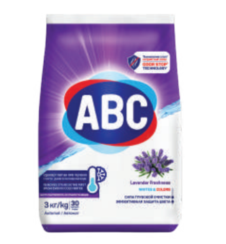 Порошок для стирки белья ABC Лаванда 3000 GR * 6
