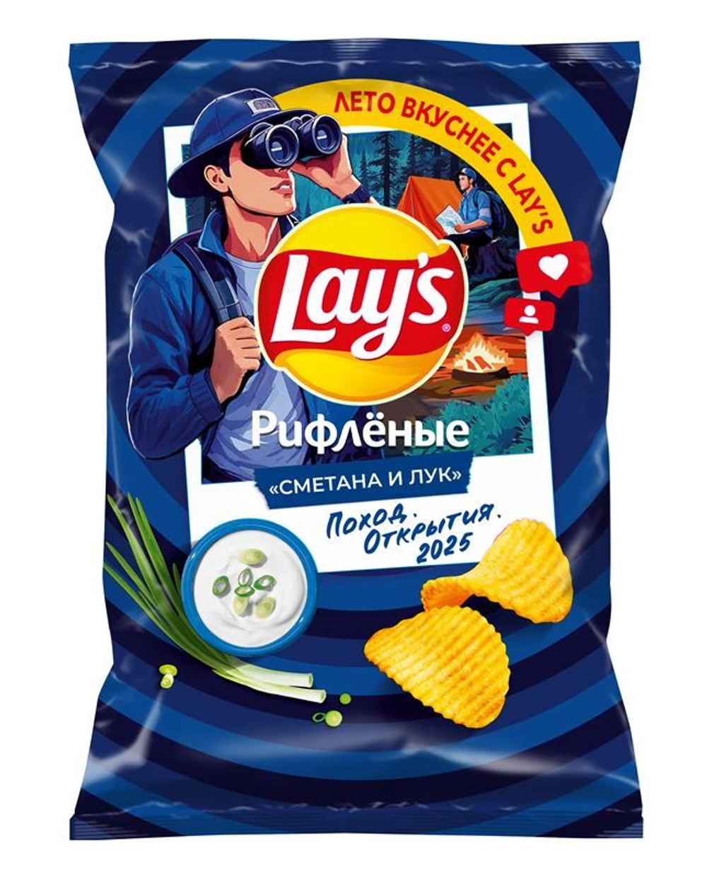 Чипсы LAYS  СМЕТАНА/ЛУК 140 гр