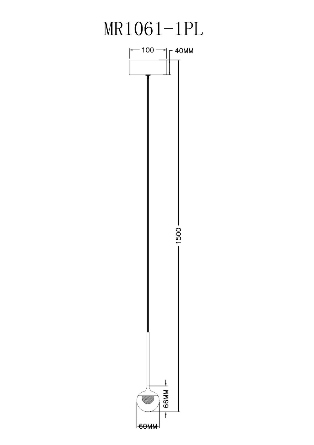 Подвесной светильник светодиодный MyFar Kollins MR1061-1PL