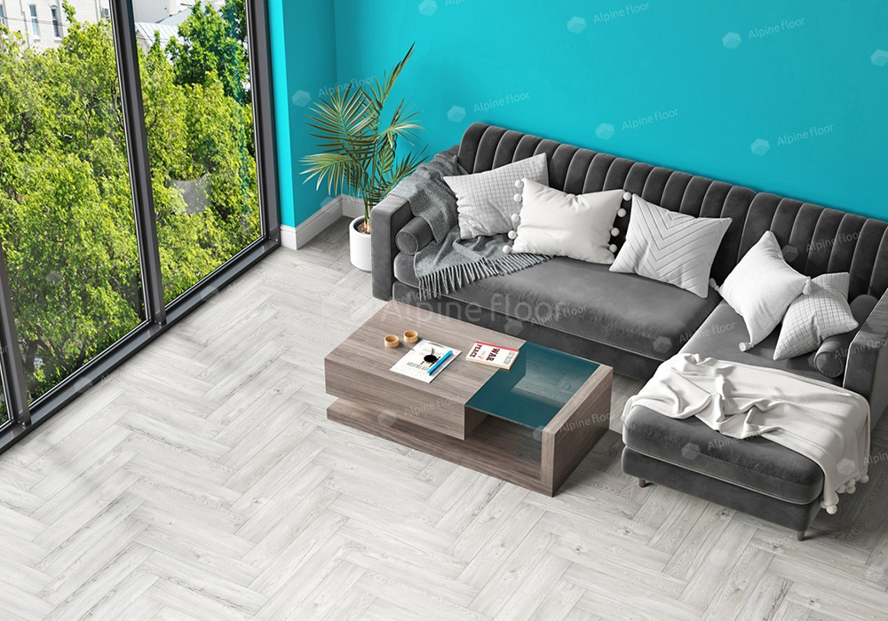 Каменно-полимерная плитка Alpine Floor Parquet Light Дуб Снежный ЕСО 13-11
