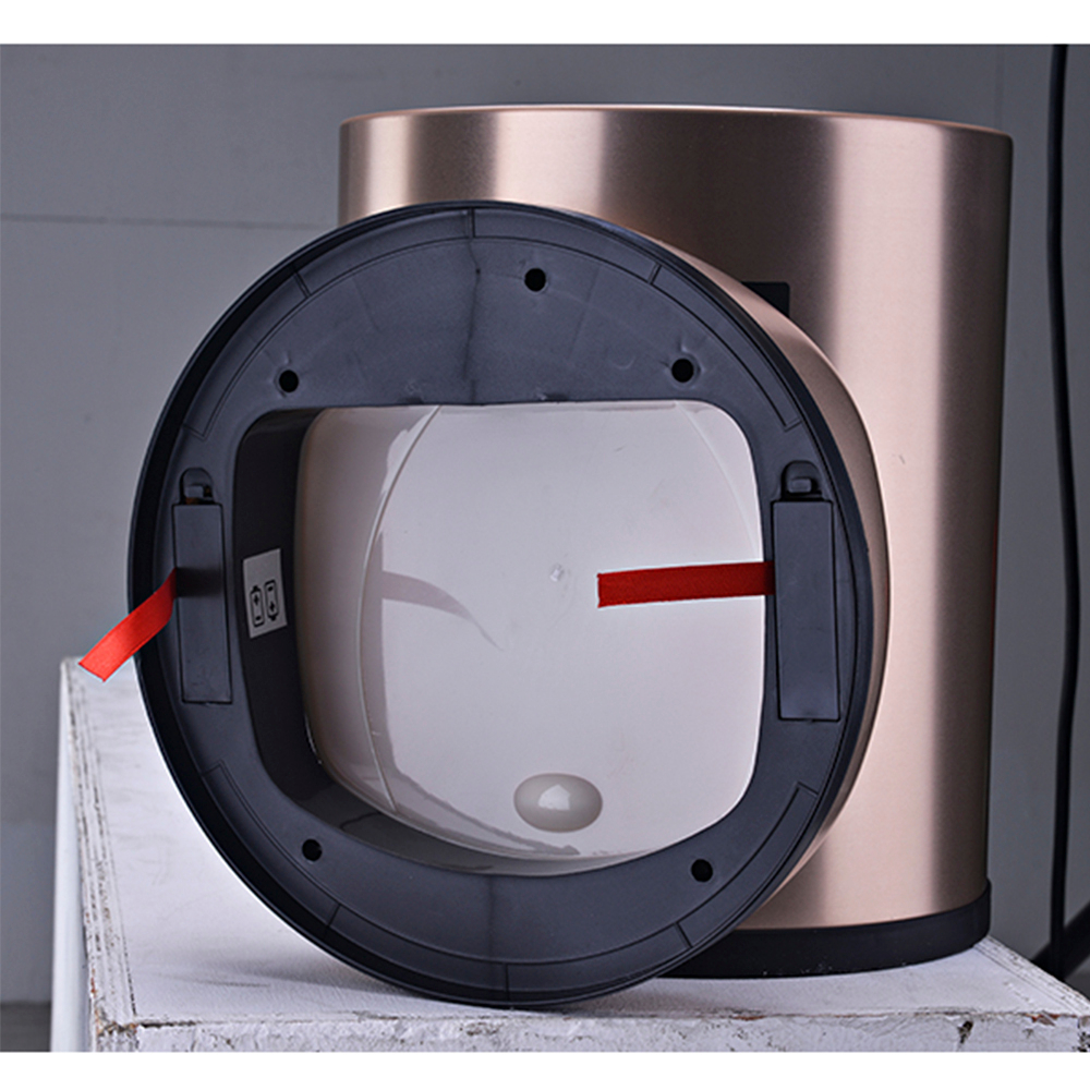 Ведро для мусора сенсорное, круглое, нерж, внутр ведро, Foodatlas JAH-9111, 8 л (золотой)