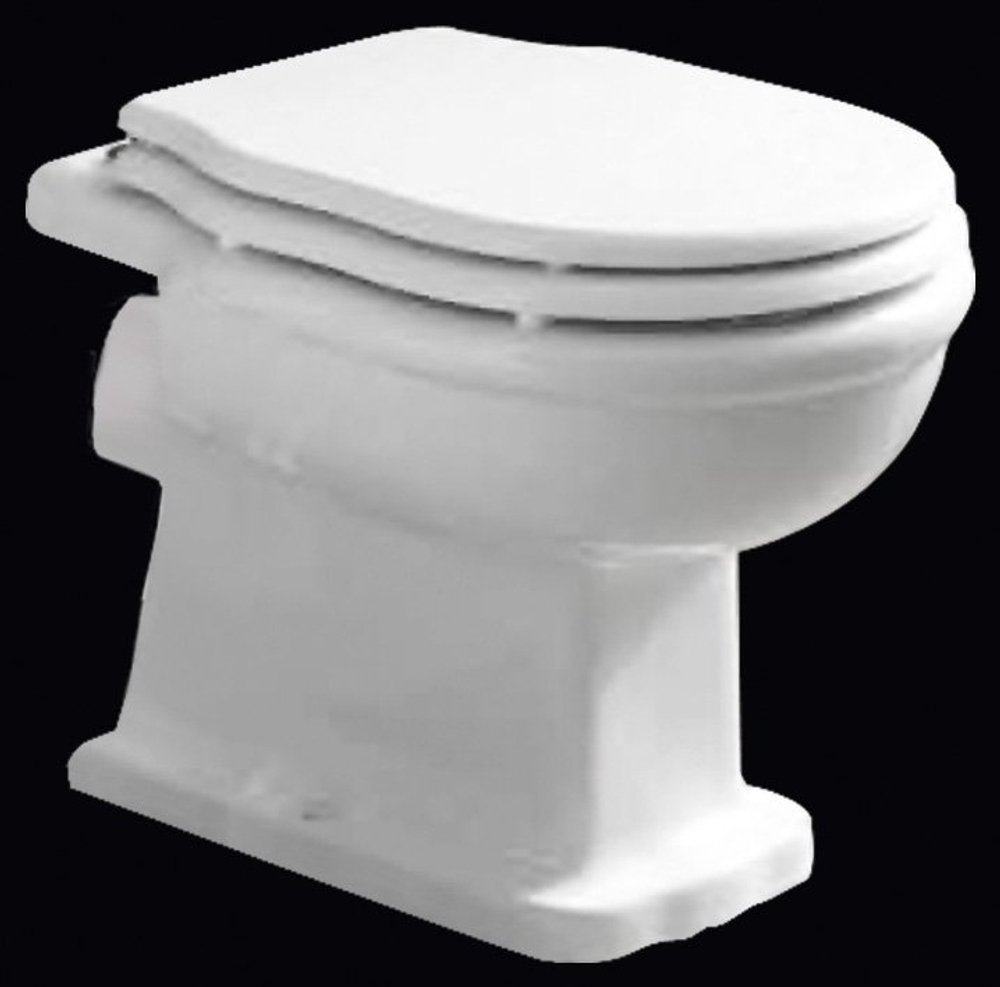 УНИТАЗ ПРИСТАВНОЙ С ГОРИЗОНТАЛЬНЫМ ВЫПУСКОМ ВОДЫ BELBAGNO BOHEME P-TRAP BB115CB