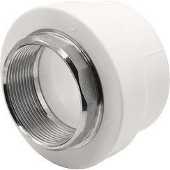 Муфта THERMOLIGHT комбинированная PP-R ВР 63х2 под ключ белый (2/24)