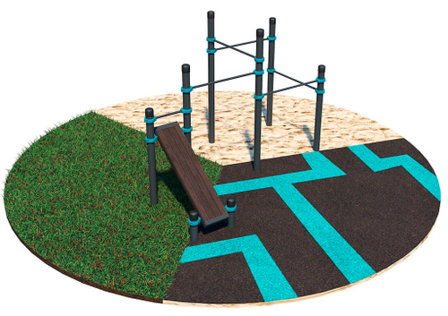 Воркаут-комплекс: 5 турников и наклонная скамья — Алерт