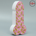 Подарочная коробка «Паттерн» - 12х26х5 см. (Цвет: розовый с белым)