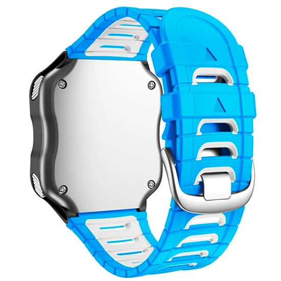 Ремешок для Garmin Forerunner 920XT силиконовый двухцветный (Голубой/белый)
