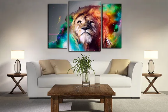 Модульная картина "Царь зверей"