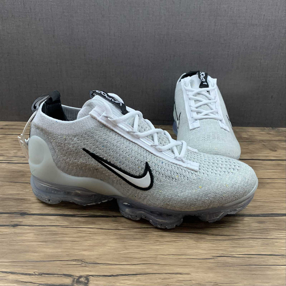 Nike Air VaporMax 2021 FK White Black Metallic Silver