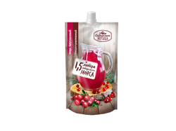 Ассорти морсов 3 вкуса по 5 штук: облепиховый, брусничный, черносмородиновый с мятой, Сибирская ягода концентрированный