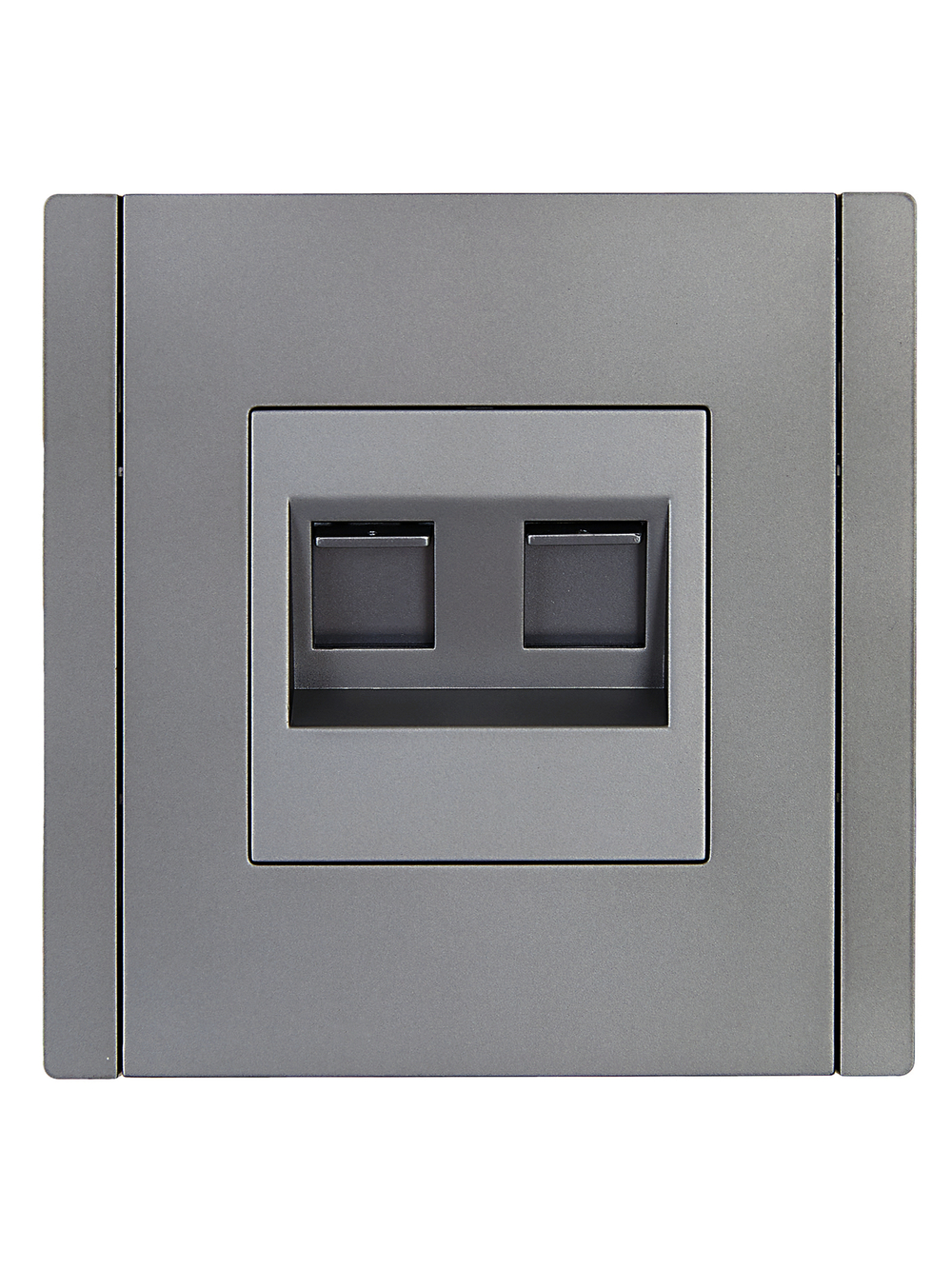 FORTE&PIANO Розетка компьютерная двойная RJ45 кат.6 FP534 сталь IEK