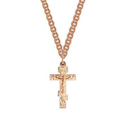 Золотая цепочка с крестиком