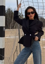 Жакет "Наденька, где твой Ипполит?", Черный