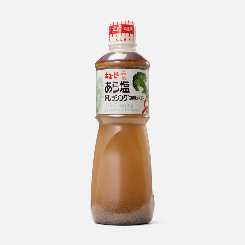 Соус-заправка Kewpie с крупной солью, кунжут и чёрный перец, 1 л