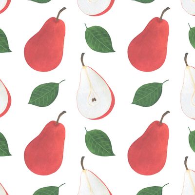 Груши акварель