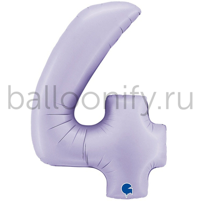 Шар ЦИФРА 4 Сатин Lilac 40" 102 см