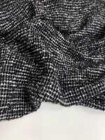 Костюмная шерсть, черный/белый/люрекс AV#066