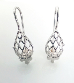 Серьги Эстерелла, серебро 925 проба, родирование/Ф