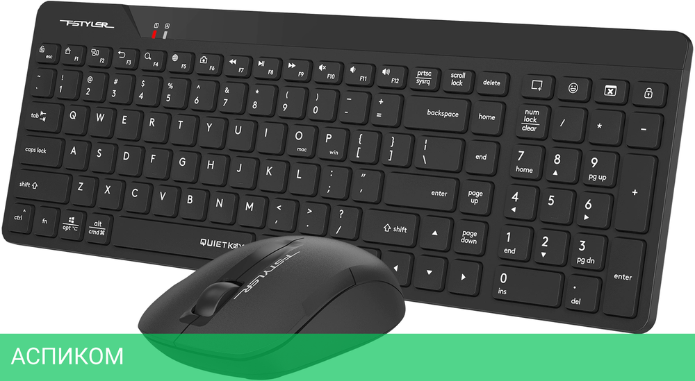 Набор периферии A4Tech Fstyler FG2300 Air2 черный