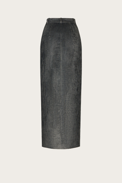 ЮБКА ИЗ СЕРОГО ВЕЛЮРА