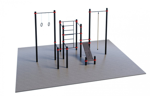 Проект Воркаут площадка для коттеджа 1-4 (8 х 6 м)