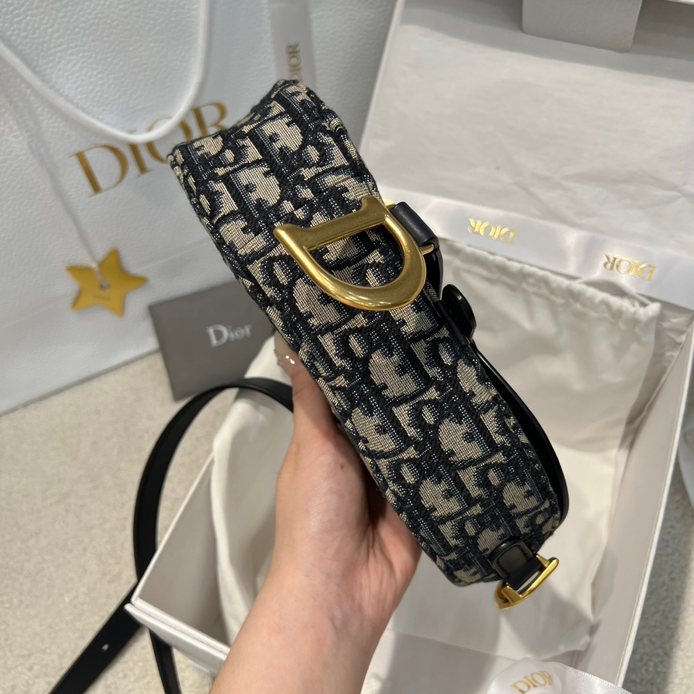 Christian Dior Mini Soft Saddle Bag with Strap