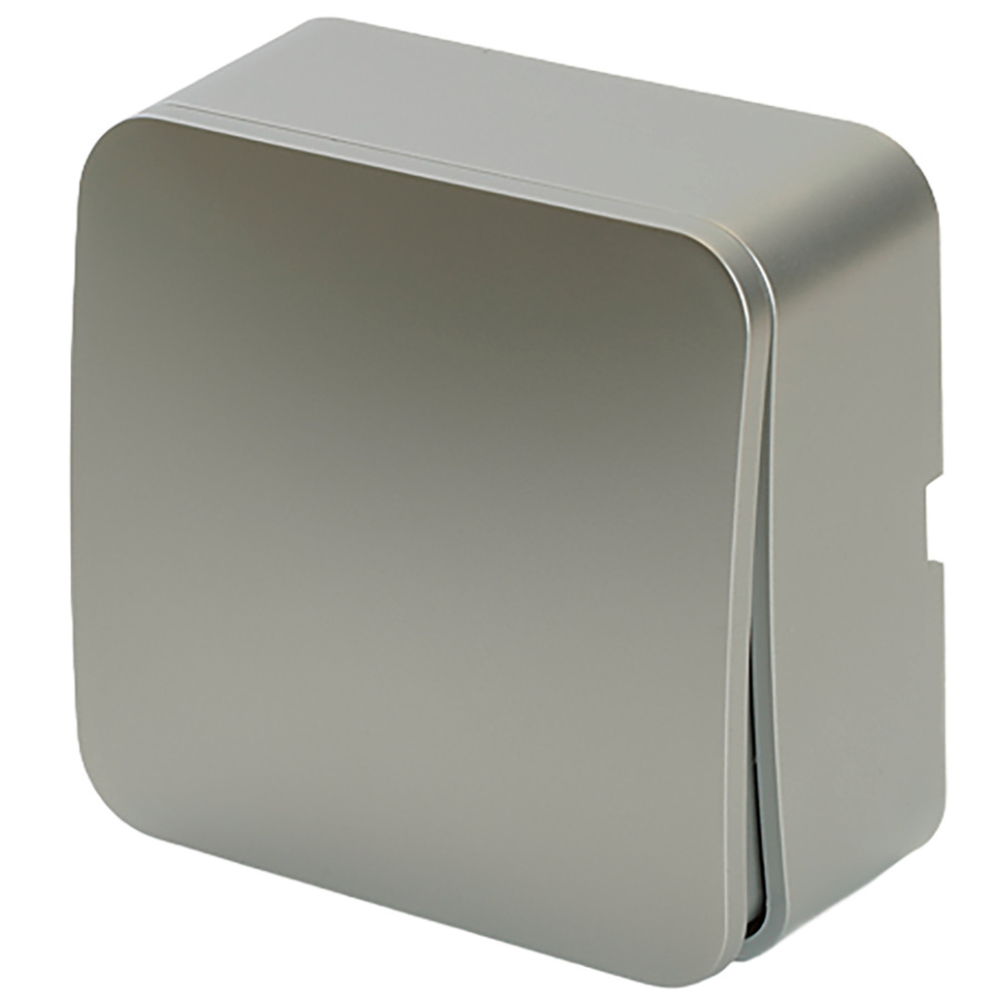 Выключатель открытой установки 1-клавишный, STEKKER, 250В, 10А, IP20, серия София, серебро, MSW10-10-03 49295