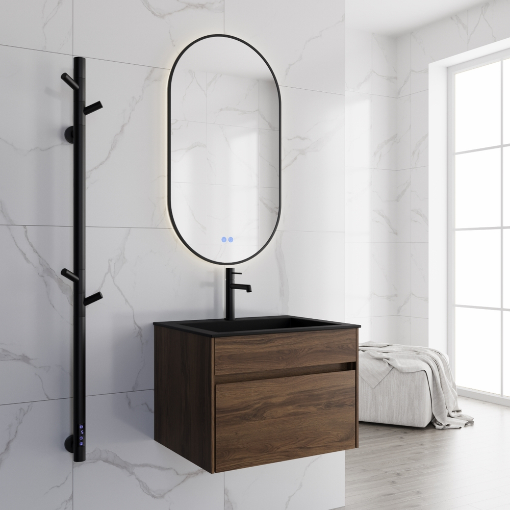 Тумба под раковину Vincea Chiara 600 подвесная, 1 выкатной ящик soft-close, C.Oak