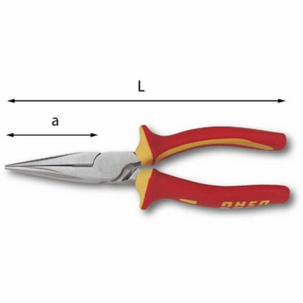 081 N Пассатижи 1000 В с полукруглыми прямыми губками, 200мм, USAG (Италия)