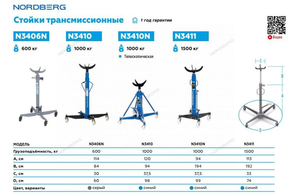 NORDBERG (N3411) Стойка трансмиссионная, 1,5 т