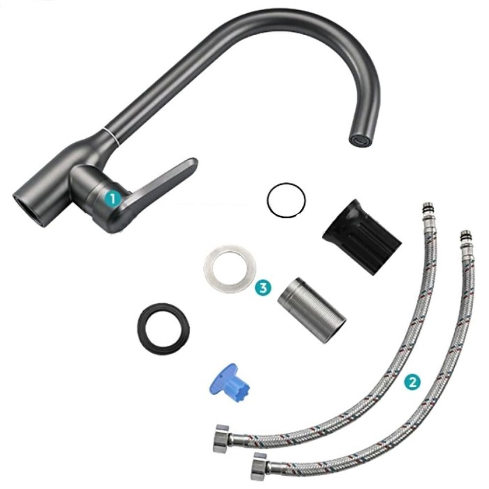 Смеситель для кухни, Frud, с картриджем, чер, R44052-11