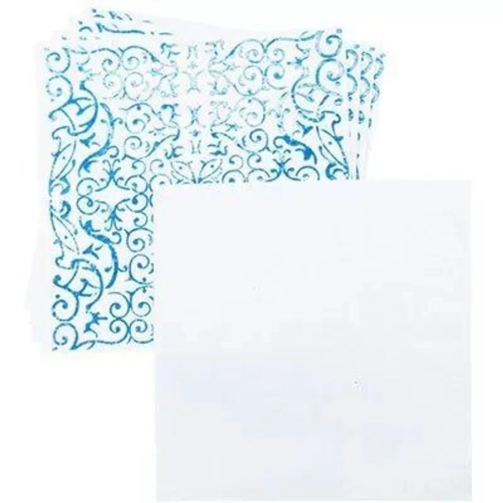 Салфетки голографические голубые, 6 шт