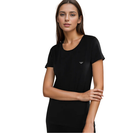 Женская футболка черная Emporio Armani 163139_CC318 00120