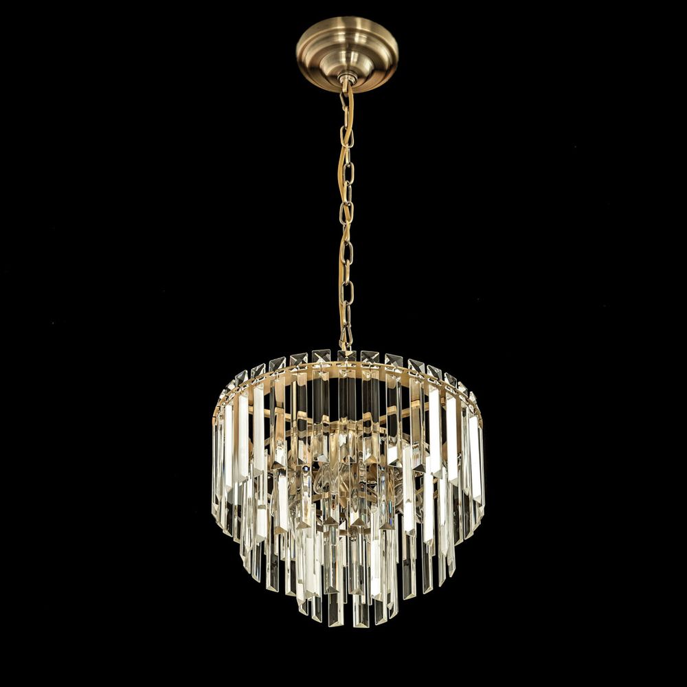 Citilux Фонда CL303163 Люстра хрустальная подвесная Бронза