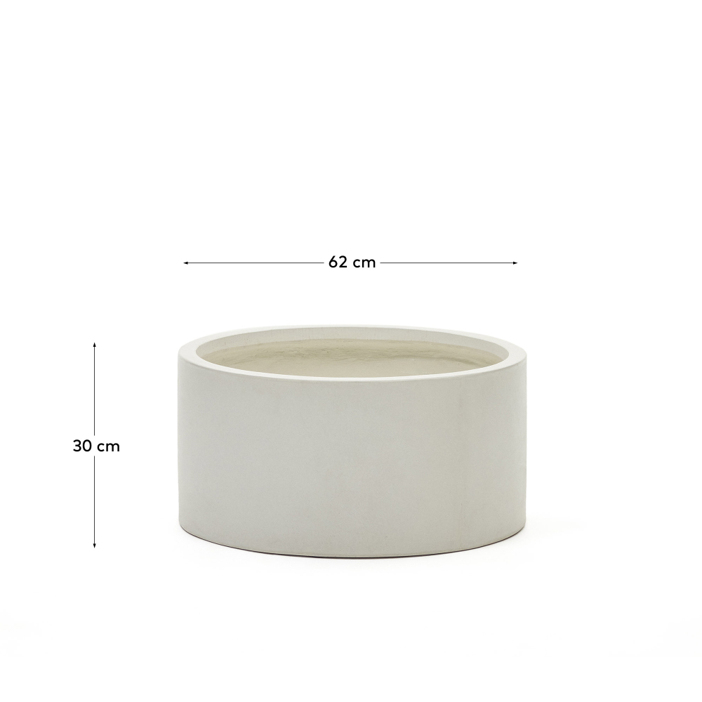Aiguablava Кашпо из белого цемента Ø 62 см