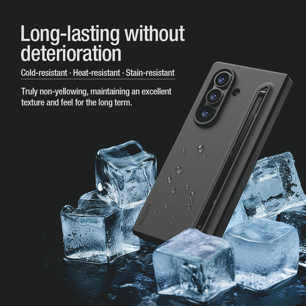Чехол покрытый мягким жидким силиконом от Nillkin для Samsung Galaxy Fold 7, серия Flex Pure Fold Case (в комплекте перо S Pen)