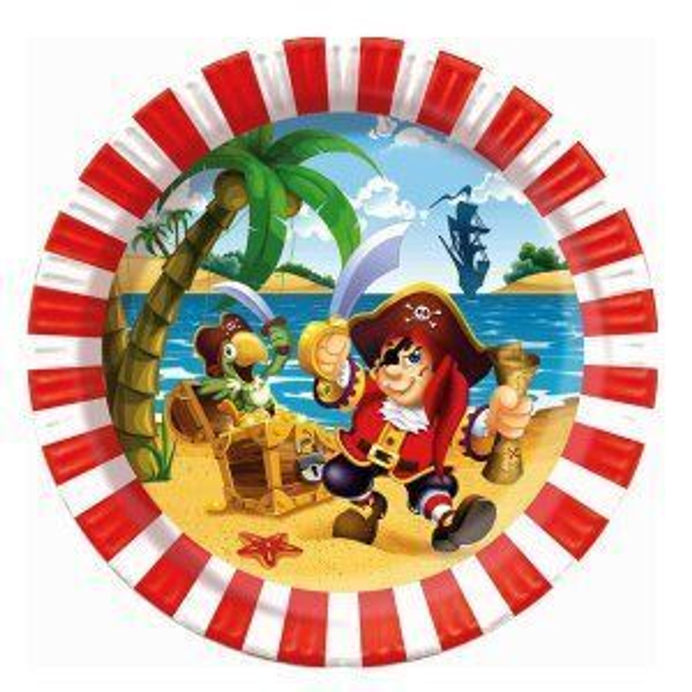 Тарелки Веселый Пират  23 см 6шт.