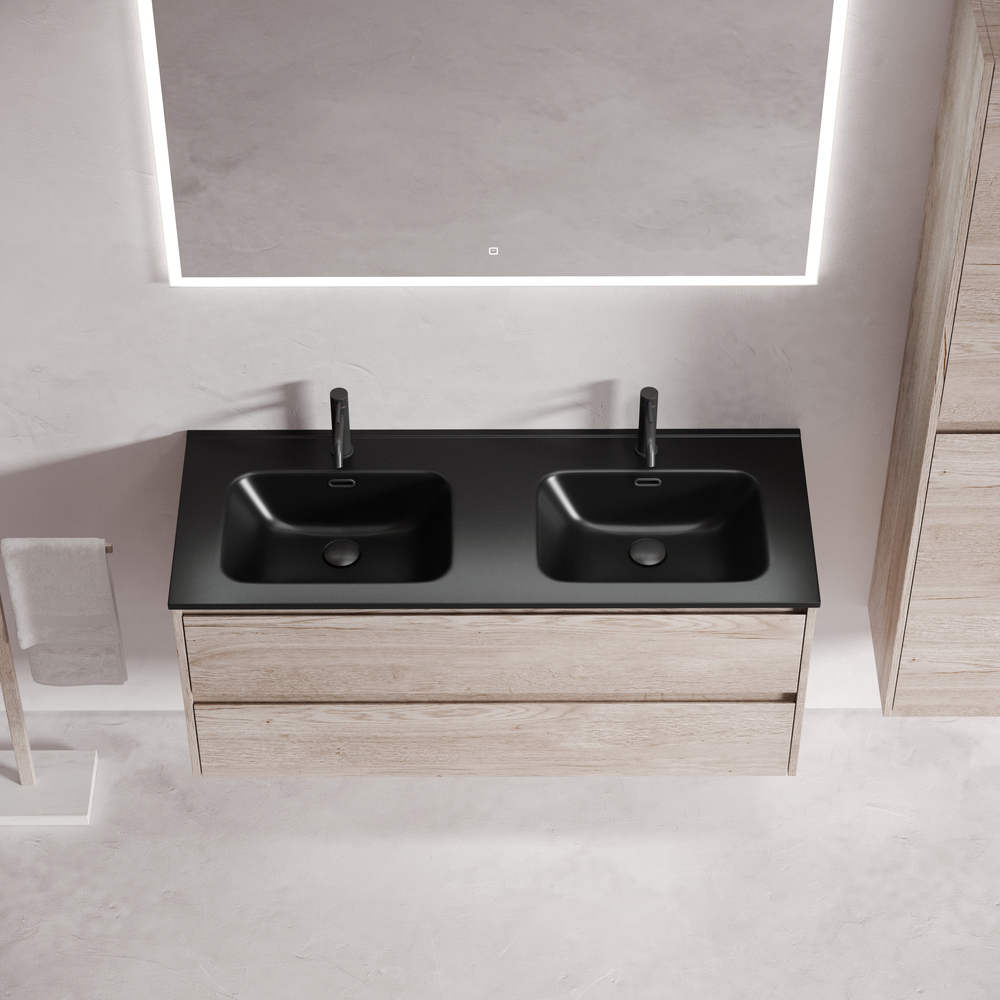 Тумба подвесная под раковину Sancos Libra, дуб галифакс натуральный 1190х450х500 мм