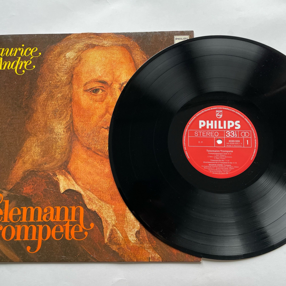 Винтажная виниловая пластинка LP Maurice Andre, Georg Philipp Telemann Telemann Trompete (Германия)