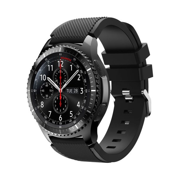 Силиконовый ремешок для Samsung Gear S3/Galaxy Watch 46 Fohuas Silicon Band 22мм (черный)